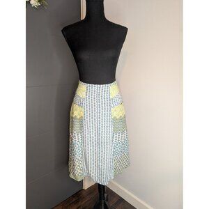 prAna Dragonfly Isadora Patchwork Cotton A-Line‎ Skirt - 4